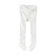 Dave&Bella Girls Summer White/Pink/Beige Thin Footed Tights Leggings