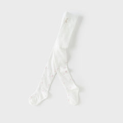 Dave&Bella Girls Summer White/Pink/Beige Thin Footed Tights Leggings