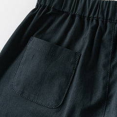 Dave&Bella Toddler Boys Summer Navy Blue Adjustable-waistband Comfortable Shorts