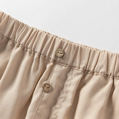 Dave&Bella Toddler Boys Summer Khaki/Army Green Straight-leg Mid-length Shorts