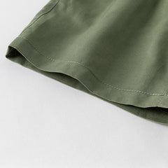 Dave&Bella Toddler Boys Summer Khaki/Army Green Straight-leg Mid-length Shorts