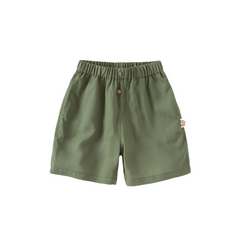 Dave&Bella Toddler Boys Summer Khaki/Army Green Straight-leg Mid-length Shorts