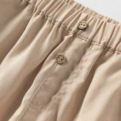 Dave&Bella Toddler Boys Summer Khaki/Army Green Straight-leg Mid-length Shorts