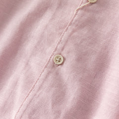 Dave&Bella Kids Boys Summer Green/Pink Color Linen Shirt Shorts Sets