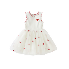 Dave&Bella Girls Summer Sleeveless Knit Princess Mesh Dress