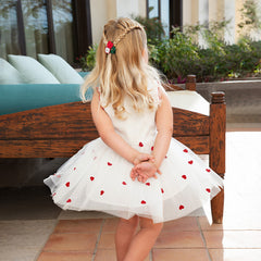 Dave&Bella Girls Summer Sleeveless Knit Princess Mesh Dress