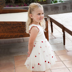 Dave&Bella Girls Summer Sleeveless Knit Princess Mesh Dress