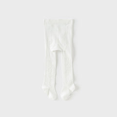 Dave&Bella Girls Summer White/Pink/Beige Thin Footed Tights Leggings