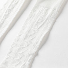 Dave&Bella Girls Summer White/Pink/Beige Thin Footed Tights Leggings