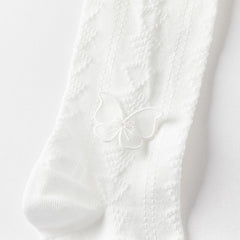 Dave&Bella Girls Summer White/Pink/Beige Thin Footed Tights Leggings