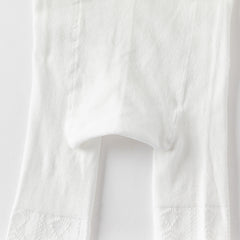 Dave&Bella Girls Summer White/Pink/Beige Thin Footed Tights Leggings