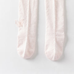 Dave&Bella Girls Summer White/Pink/Beige Thin Footed Tights Leggings