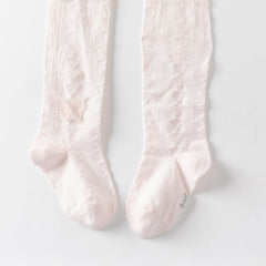 Dave&Bella Girls Summer White/Pink/Beige Thin Footed Tights Leggings