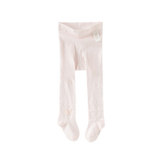 Dave&Bella Girls Summer White/Pink/Beige Thin Footed Tights Leggings