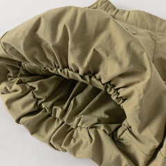 Dave&Bella Summer Kids Girls Cute Green/Apricot Breathable Cotton Paperbag Waist Shorts