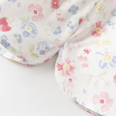 Dave&Bella Toddler Girls Summer Floral Print Doll Collar Breathable Cotton Casual Dress