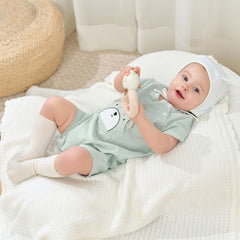 Dave&Bella Baby Boys Summer Orange/Grey Green Animal Soft Cotton Casual Rompers