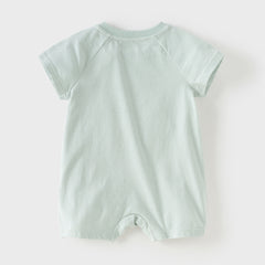Dave&Bella Baby Boys Summer Orange/Grey Green Animal Soft Cotton Casual Rompers