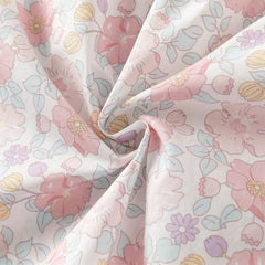 Dave&Bella Toddler Girls Summer Stylish Floral Print Breathable Cotton A-line Dress