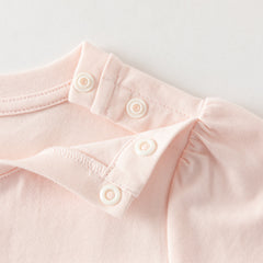 Dave&Bella Toddler Girls Summer White/Pink Flower Print Cotton Cute T-shirts