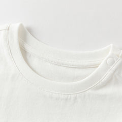 Dave&Bella Toddler Girls Summer White/Pink Flower Print Cotton Cute T-shirts