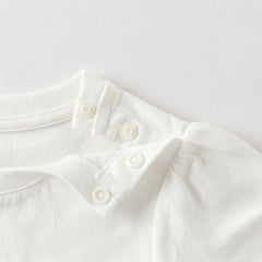 Dave&Bella Toddler Girls Summer White/Pink Flower Print Cotton Cute T-shirts