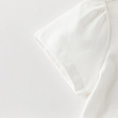 Dave&Bella Toddler Girls Summer White/Pink Flower Print Cotton Cute T-shirts