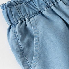 Dave&Bella Summer Toddler Girls Stylish Denim Blue Loose Comfortable Jogger Jeans