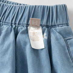 Dave&Bella Summer Toddler Girls Fashion Denim Blue Breathable Cotton Bubble Jeans Shorts