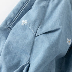 Dave&Bella Summer Toddler Girls Fashion Denim Blue Breathable Cotton Bubble Jeans Shorts