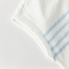 Dave&Bella Summer Toddler Boys White Round Collar Sleeveless Lightweight Tank Tops