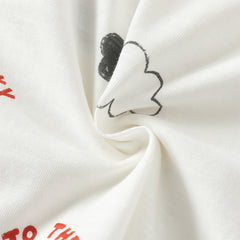 Dave&Bella Toddler Boys Summer Beige/Dark Blue Stylish Print Casual T-shirts