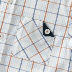 Dave&Bella Toddler Boys Summer Blue Plaid College-style Formal Short Sleeve Outfit Sets