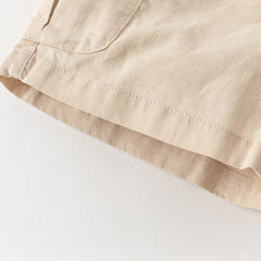 Dave&Bella Summer Toddler Boys Blue/Khaki Casual Comfortable Straight-leg Shorts