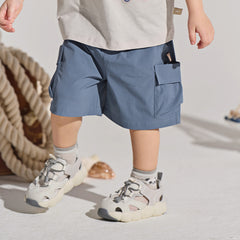 Dave&Bella Summer Toddler Boys Light Grey Casual Short Sleeve T-shirt Shorts Sets