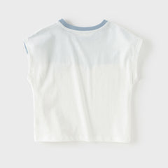 Dave&Bella Toddler Boys Summer Shark/Crocodile Print Breathable Soft Cotton Tank Tops