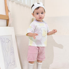 Dave&Bella Summer Toddler Boys/Girls Blue/Pink Lightweight Antibacterial Harem Pants