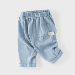 Dave&Bella Summer Toddler Boys/Girls Blue/Pink Lightweight Antibacterial Harem Pants