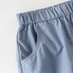 Dave&Bella Toddler Boys Summer Casual Blue/Grey Comfortable Loose Jogger Pants