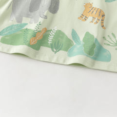 Dave&Bella Summer Toddler Boys/Girls Playful Animal Print Lightweight Antibacterial T-shirts