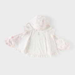 Dave&Bella Toddler Girls Summer Pink/Beige Print Outdoor Comfortable Sunscreen Jackets