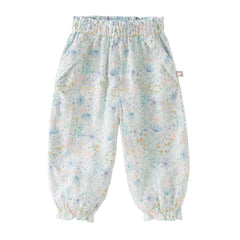 Dave&Bella Toddler Girls Summer Casual Floral Print Lightweight Loose Mosquito Proof Pants