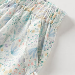 Dave&Bella Toddler Girls Summer Casual Floral Print Lightweight Loose Mosquito Proof Pants