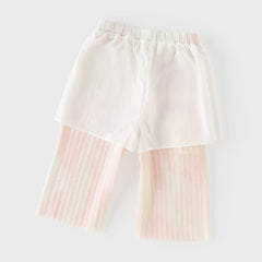 Dave&Bella Summer Toddler Girls Pink/Purple Mosquito Repellent Stylish Pants