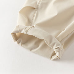 Dave&Bella Toddler Girls Summer Purple/Khaki Versatile Adjustable-waist Fashion Pants