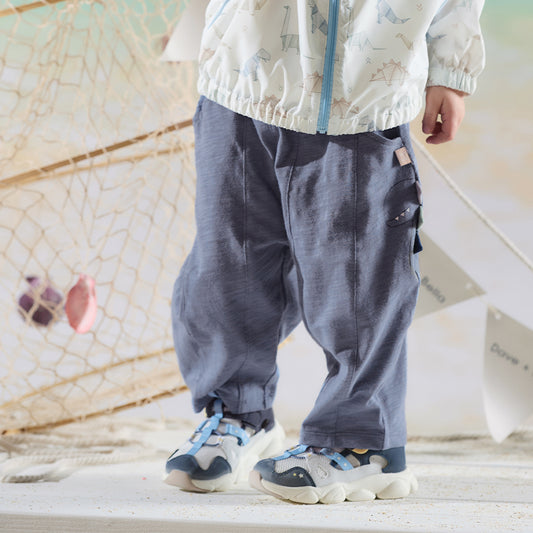 Dave&Bella Summer Toddler Girls/Boys Blue/Pink Cute Animal-style Lightweight Casual Pants