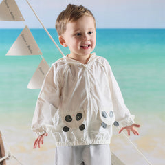 Dave&Bella Toddler Boys/Girls Summer Panda/Rabbit Lightweight Hooded Sunscreen Jacket