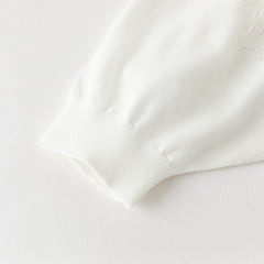 Dave&Bella Toddler Girls Summer White Lightweight Batwing Sleeve Sweater Cardigans