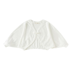 Dave&Bella Toddler Girls Summer White Lightweight Batwing Sleeve Sweater Cardigans