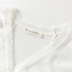 Dave&Bella Toddler Girls Summer White Lightweight Batwing Sleeve Sweater Cardigans